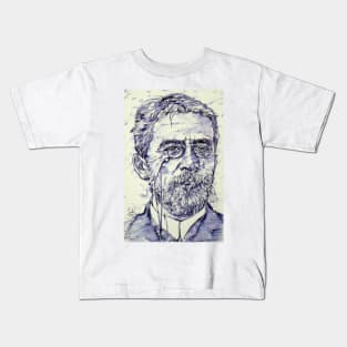 ANTON CHEKHOV - watercolor and ink portrait Kids T-Shirt